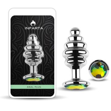 Anal Plug Luna Metal medium Rainbow