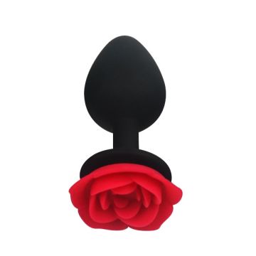Anal Plug Flower Silicone Medium Red